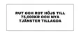 Informationsbild om att RUT- och ROT-avdraget höjs till 75 000 kr och nya tjänster läggs till.